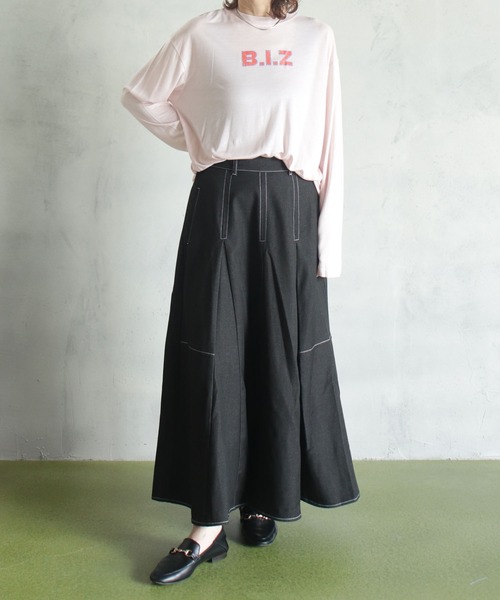 BITTOKO(ビットコ)の「B.I.ZバックレースロンT(Tシャツ/カットソー・レディース・サックスブルー/グレー/ブラック/ピンク・FREE)」の18枚目の写真