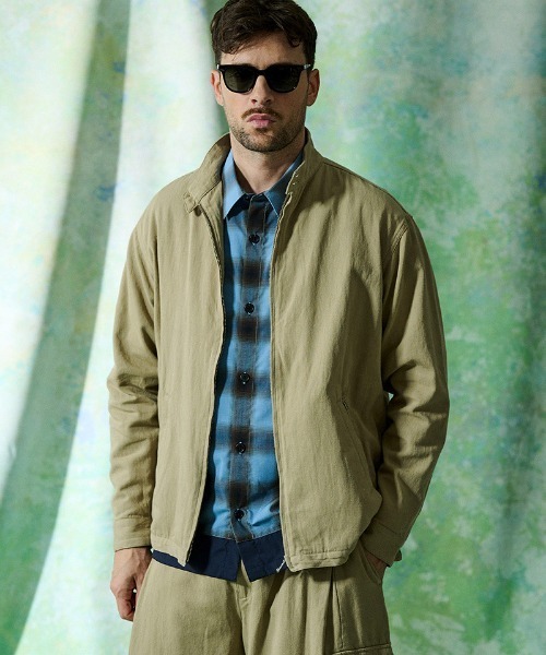 ACANTHUS（アカンサス）の「mj11925- Harrington Jacket ハリントンジャケット(JK2702)（ブルゾン・メンズ・ブラック/ベージュ・XL/L/M/S）」の4枚目の写真