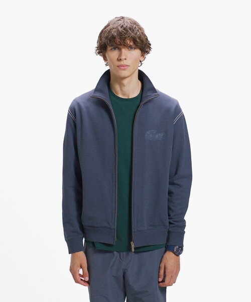 LACOSTE(ラコステ)の「エンザイムウォッシュ テクスチャーロゴ ヴィンテージジップスウェット(カーディガン/ボレロ・メンズ・イエロー/アイボリー/ダークグレー・5/4/3/2)」の5枚目の写真