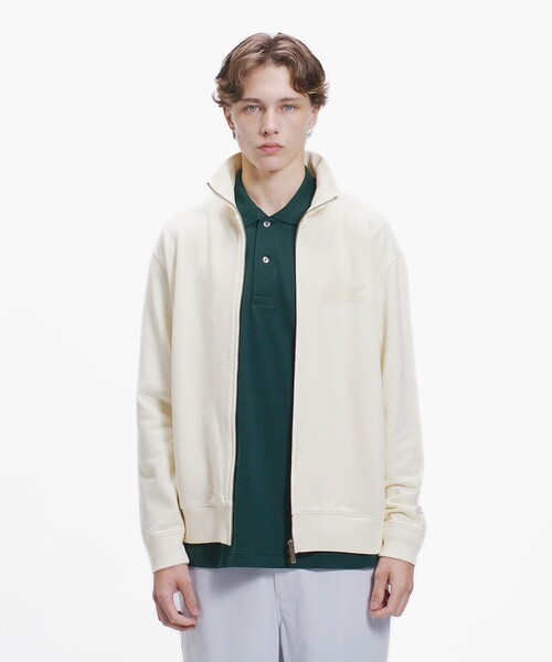 LACOSTE(ラコステ)の「エンザイムウォッシュ テクスチャーロゴ ヴィンテージジップスウェット(カーディガン/ボレロ・メンズ・イエロー/アイボリー/ダークグレー・5/4/3/2)」の18枚目の写真