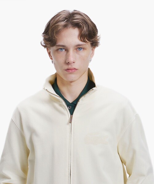 LACOSTE(ラコステ)の「エンザイムウォッシュ テクスチャーロゴ ヴィンテージジップスウェット(カーディガン/ボレロ・メンズ・イエロー/アイボリー/ダークグレー・5/4/3/2)」の20枚目の写真