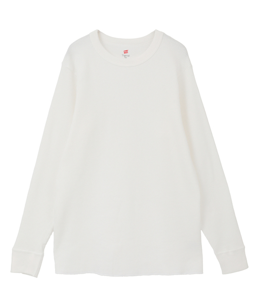 SOFFITTO(ソフィット)の「【Hanes/ヘインズ】サーマルトップ クルーネックロングスリーブ(Tシャツ/カットソー・レディース・ホワイト・FREE)」の1枚目の写真