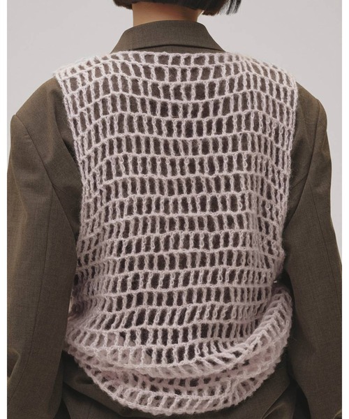 TODAYFUL（トゥデイフル）の「Mohair Mesh Vest 12620503（ベスト・レディース・チャコールグレー/オフホワイト/ピンク/ライトグリーン・FREE）」の11枚目の写真