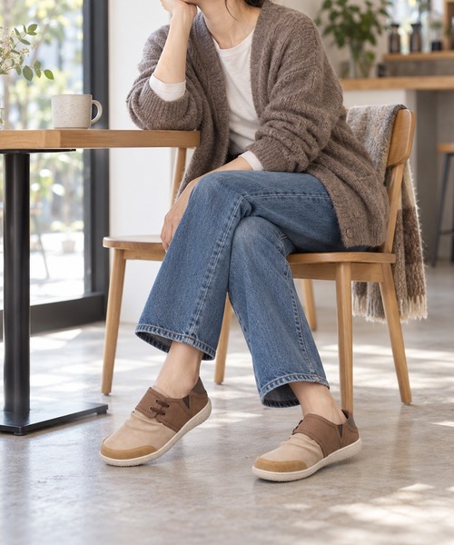 moz(モズ)の「【MOZ LAGOM】モズ レディース 2WAYスリッポン 軽量 約150g かかとが踏める(スリッポン・レディース・ベージュ系その他/ブラウン系その他/サンドベージュ・S/M/L/LL)」の7枚目の写真