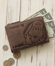 SNOOPY（スヌーピー）の「【PEANUTS（ピーナッツ）】スヌーピー リアルレザー「I Like」二つ折りL字ファスナー財布 NO.73046（財布）」