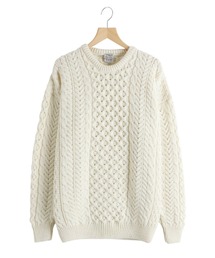 INVERALLAN / インバーアラン：Crew Neck Traditional Aran Sweater：517001[STD]