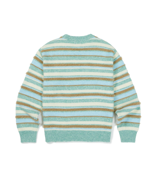MMLG(エムエムエルジー)の「PALETTE STRIPE KNIT (GREEN)(ニット/セーター・レディース・その他・SMALL/MEDIUM/LARGE/X-LARGE)」の3枚目の写真