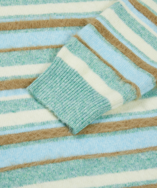 MMLG(エムエムエルジー)の「PALETTE STRIPE KNIT (GREEN)(ニット/セーター・レディース・その他・SMALL/MEDIUM/LARGE/X-LARGE)」の6枚目の写真