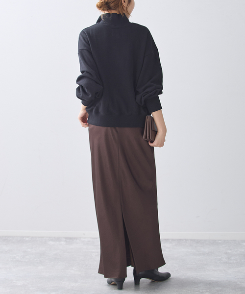 journal standard L'essage(ジャーナルスタンダードレサージュ)の「HALFZIPプルオーバー(Tシャツ/カットソー・レディース・ブラック/チャコールグレー・FREE)」の10枚目の写真