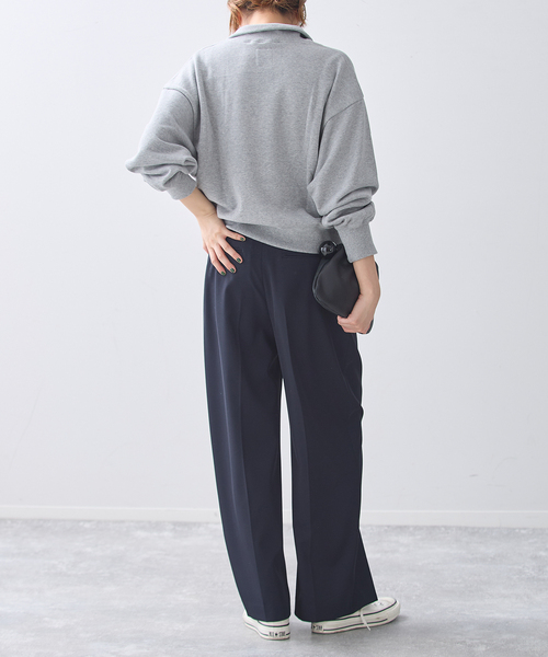 journal standard L'essage(ジャーナルスタンダードレサージュ)の「HALFZIPプルオーバー(Tシャツ/カットソー・レディース・ブラック/チャコールグレー・FREE)」の16枚目の写真