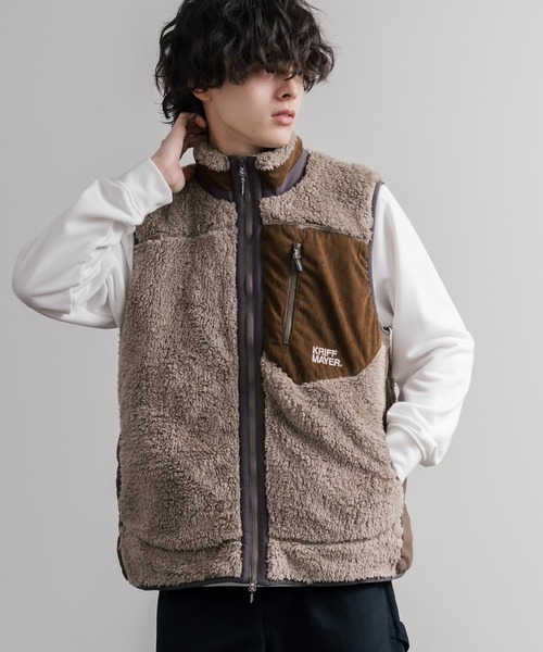 KRIFF MAYER クリフメイヤー シャギーボア裏メッシュダブルジップ