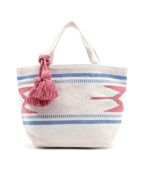 Lilas Campbell(リラキャンベル)の「_Lilas Campbell totobag vintage lag(ハンドバッグ・レディース・ピンク/ブルー・FREE)」の1枚目の写真