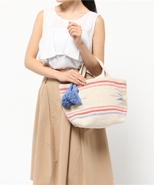 Lilas Campbell(リラキャンベル)の「_Lilas Campbell totobag vintage lag(ハンドバッグ・レディース・ピンク/ブルー・FREE)」の5枚目の写真