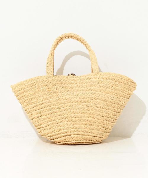 Another Edition（アナザーエディション）の「スターブレードトート/ AEBFC STAR BRAID TOTE◆（かごバッグ・レディース・ナチュラル/ネイビー/オレンジ・フリー）」の4枚目の写真