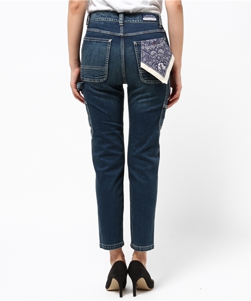 CUBE SUGAR（キューブシュガー）の「10ozストレッチデニム テーパードペインターパンツ（デニムパンツ・レディース・ブルー系その他/ブルー系その他2・M/S/L）」の5枚目の写真