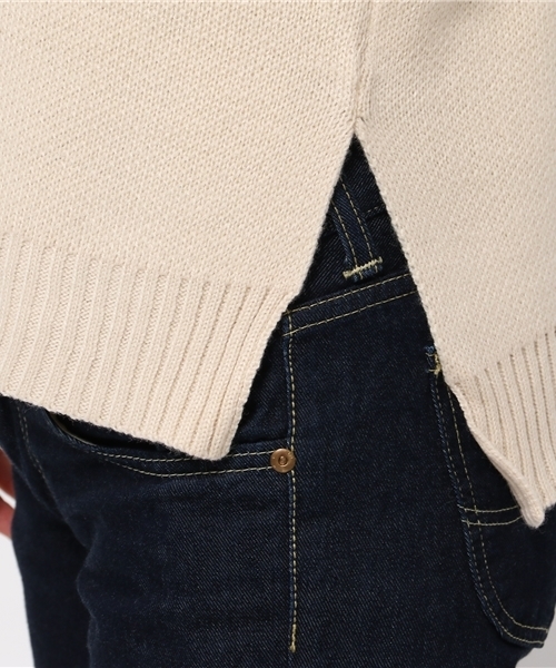 VENCEEXCHANGE（ヴァンスエクスチェンジ）の「オルテガ柄プルオーバー        （ニット/セーター・レディース・レンガ/オフホワイト/ブラック・MEDIUM）」の9枚目の写真