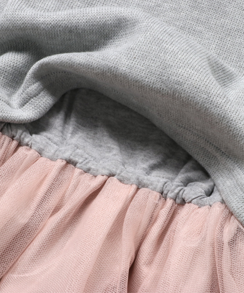 GLOBAL WORK（グローバルワーク）の「【キッズ】ラメチュールスカートレイヤーワンピース/736186（ワンピース・キッズ・グレー/ホワイト・SMALL/LARGE/MEDIUM/X-LARGE）」の5枚目の写真