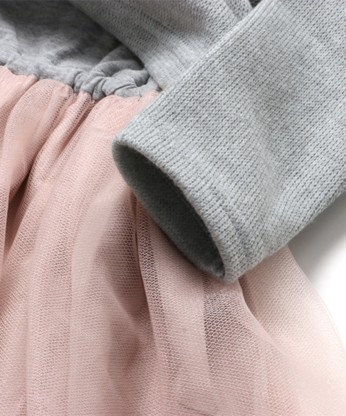 GLOBAL WORK（グローバルワーク）の「【キッズ】ラメチュールスカートレイヤーワンピース/736186（ワンピース・キッズ・グレー/ホワイト・SMALL/LARGE/MEDIUM/X-LARGE）」の6枚目の写真