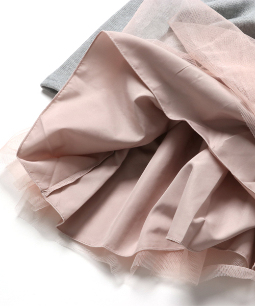 GLOBAL WORK（グローバルワーク）の「【キッズ】ラメチュールスカートレイヤーワンピース/736186（ワンピース・キッズ・グレー/ホワイト・SMALL/LARGE/MEDIUM/X-LARGE）」の7枚目の写真