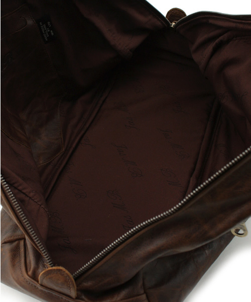 pearl（パール）の「Jas M.B　トラベルバッグＳ（ボストンバッグ・メンズ・ダークブラウン・ﾌﾘ-）」の3枚目の写真