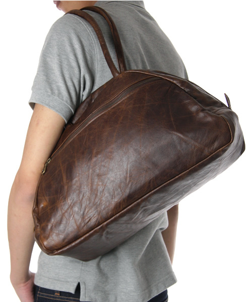 pearl（パール）の「Jas M.B　トラベルバッグＳ（ボストンバッグ・メンズ・ダークブラウン・ﾌﾘ-）」の6枚目の写真