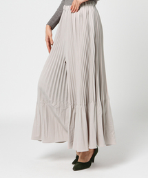 mysty woman | 厚手ジョーゼット消しプリーツワイドパンツ(その他パンツ)