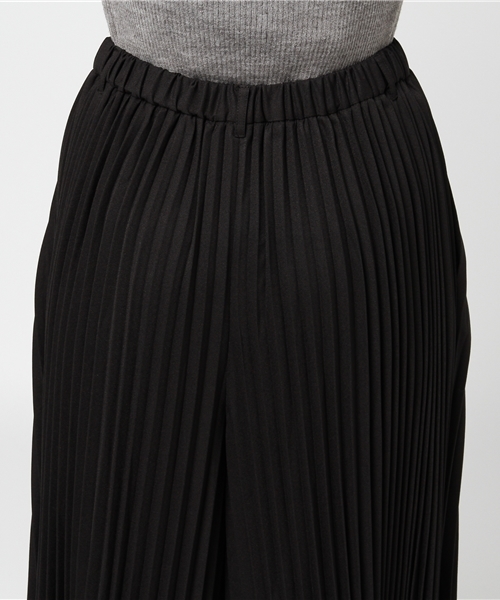 mysty woman（ミスティウーマン）の「厚手ジョーゼット消しプリーツパラッツォパンツ（その他パンツ・レディース・ライトグレー/ブラック/ライトベージュ・FREE）」の8枚目の写真