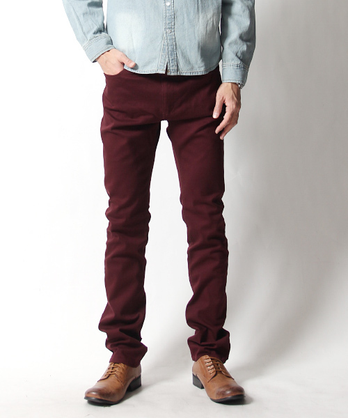 Rocky Monroe（ロッキーモンロー）の「カラーストレッチ無地スキニーパンツ（チノパンツ・メンズ・ホワイト/ピンク/チャコール/ミント/ネイビー/グレー/カーキ/ワイン/ブラック/ブルー/レッド/ベージュ・L/M/LL）」の12枚目の写真