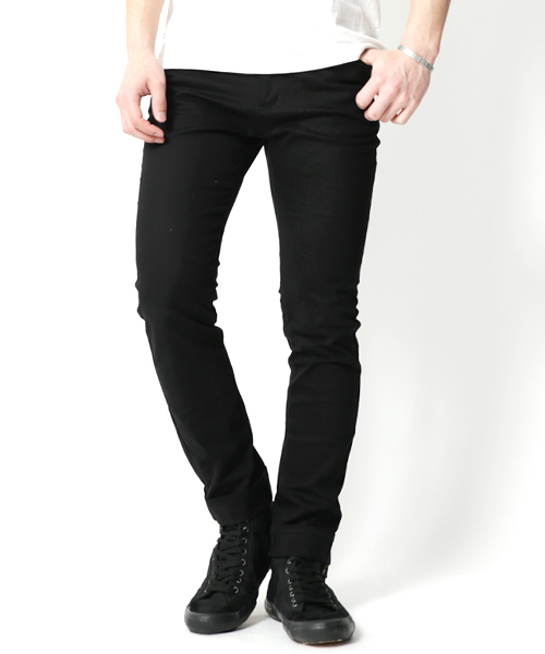 Rocky Monroe（ロッキーモンロー）の「カラーストレッチ無地スキニーパンツ（チノパンツ・メンズ・ホワイト/ピンク/チャコール/ミント/ネイビー/グレー/カーキ/ワイン/ブラック/ブルー/レッド/ベージュ・L/M/LL）」の2枚目の写真