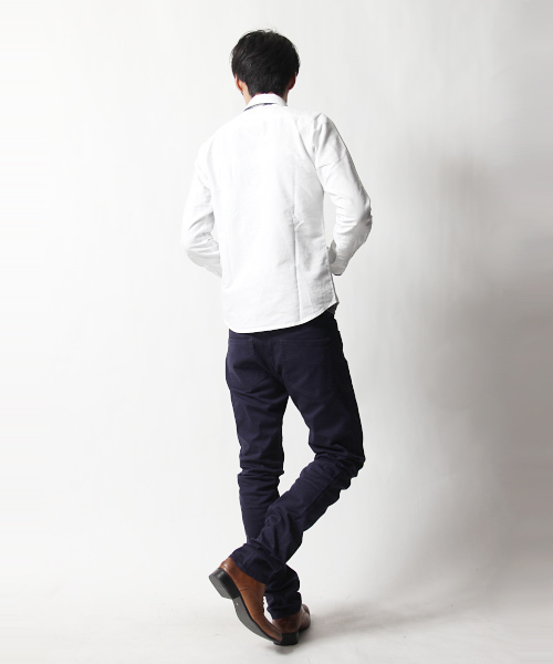 Rocky Monroe（ロッキーモンロー）の「カラーストレッチ無地スキニーパンツ（チノパンツ・メンズ・ホワイト/ピンク/チャコール/ミント/ネイビー/グレー/カーキ/ワイン/ブラック/ブルー/レッド/ベージュ・L/M/LL）」の20枚目の写真