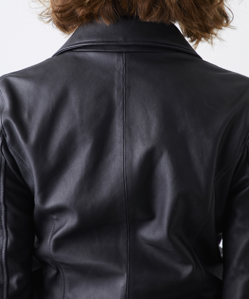 STUDIOUS（ステュディオス）の「MADE IN AOYAMA ラムレザーダブルライダースジャケット（ライダースジャケット・レディース・ブラック・0/1）」の12枚目の写真