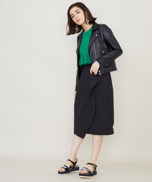 STUDIOUS（ステュディオス）の「MADE IN AOYAMA ラムレザーダブルライダースジャケット（ライダースジャケット・レディース・ブラック・0/1）」の17枚目の写真