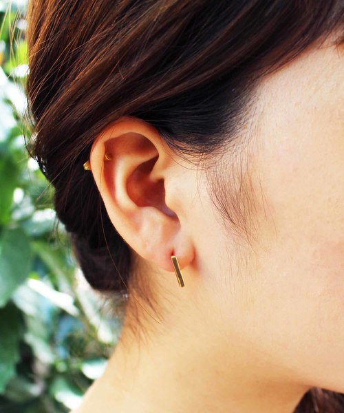 Vaya Con Dios（ヴァヤコンディオス）の「【VayaConDios/ ヴァヤコンディオス】ステンレス製スティックピアス[片耳用]（ピアス（片耳用）・メンズ・ブラック/シルバー/ゴールド/ピンクゴールド/アンティークシルバー・FREE）」の20枚目の写真