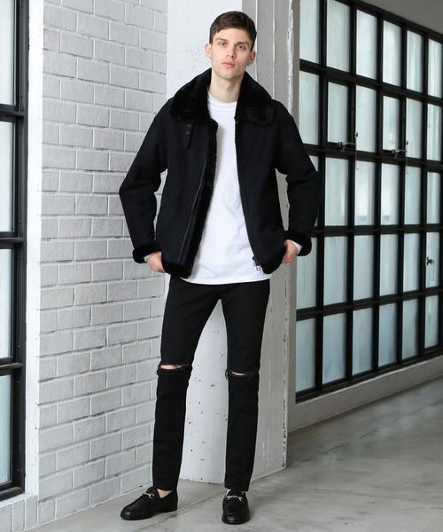 BEAUTY&YOUTH UNITED ARROWS（ビューティーアンドユースユナイテッドアローズ）の「【店舗限定】 by フェイクムートン B-3 ジャケット ◆（ムートンコート・メンズ・ブラック・SMALL/MEDIUM/LARGE）」の16枚目の写真