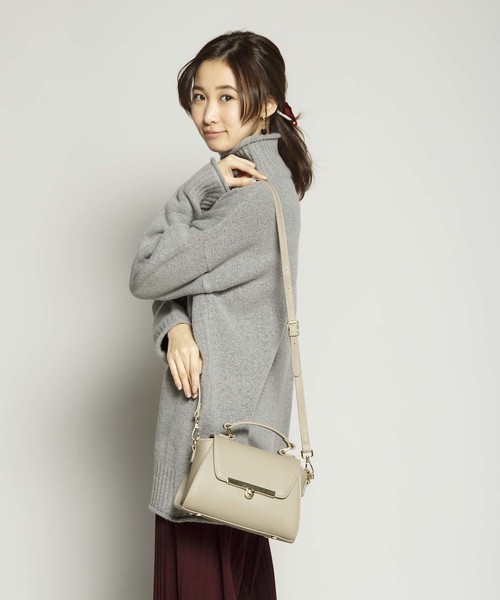 PLAIN CLOTHING（プレーンクロージング）の「フラップ2wayミニハンドバッグ（ショルダーバッグ・レディース・ブラック/キャメル/グレー・FREE）」の15枚目の写真