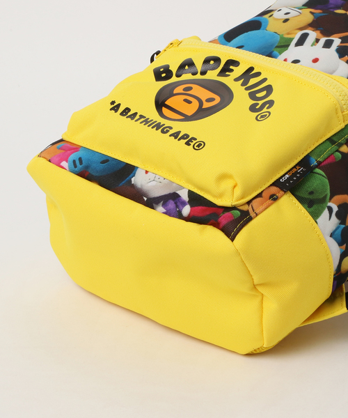 BAPE KIDS 総柄リュック　イエロー　エイプ BAPE KIDS 総柄リュック イエロー エイプ
