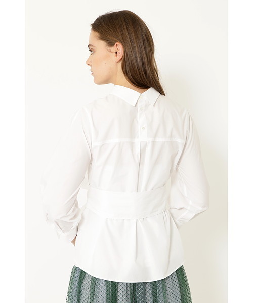 JILL STUART(ジルスチュアート)の「◆ジュリーペプラムスキッパーシャツ(シャツ/ブラウス・レディース・ブルー/ホワイト・MEDIUM/SMALL)」の5枚目の写真
