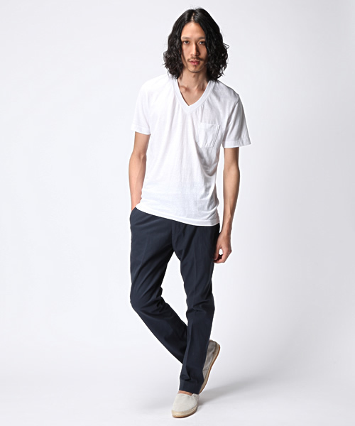 UNITED ARROWS（ユナイテッドアローズ）の「UA USA VネックSS†（mg1305uB) （mg1308uO) ◆（Tシャツ/カットソー・メンズ・グレー/ホワイト/ダークグレー/ライトグレー/ネイビー/ライトブルー・X-SMALL/SMALL/MEDIUM/LARGE/X-LARGE）」の12枚目の写真