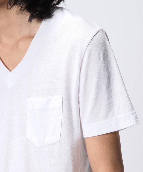 UNITED ARROWS（ユナイテッドアローズ）の「UA USA VネックSS†（mg1305uB) （mg1308uO) ◆（Tシャツ/カットソー・メンズ・グレー/ホワイト/ダークグレー/ライトグレー/ネイビー/ライトブルー・X-SMALL/SMALL/MEDIUM/LARGE/X-LARGE）」の8枚目の写真