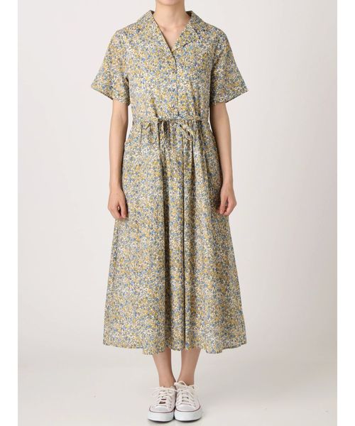 B63 merry jenny スプーンフォーク柄ワンピース　新品 □シャーリング小花柄ワンピース/F&A [49CE03j001] | F i.n.t