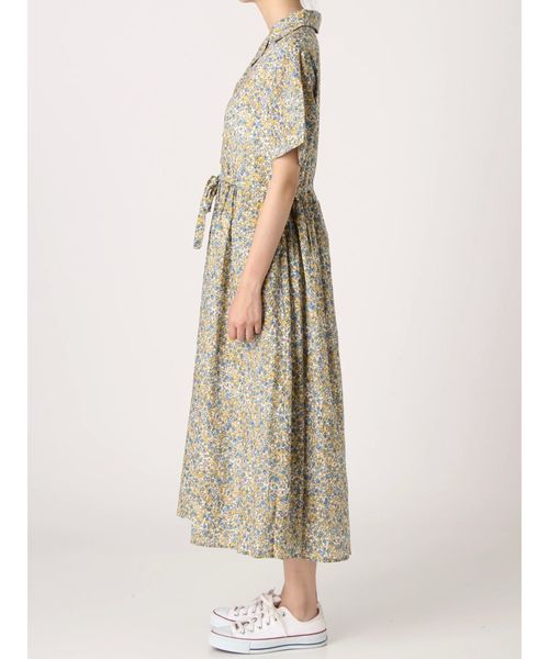 merry jenny（メリージェニー）の「flowerシャツマキシワンピース（ワンピース・レディース・イエロー/ネイビー・FREE）」の3枚目の写真