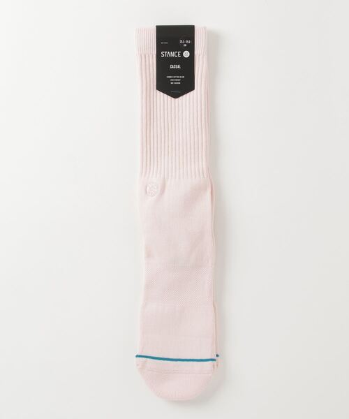 STANCE（スタンス）の「STANCE SOCKS/スタンスソックス ICON（ソックス/靴下・レディース・ホワイト/オレンジ/ブラック/ネイビー/ピンク/ヘザーグレー/ダークグリーン/レッド/ライトピンク/スモークピンク/ブルー/ライトパープル/オリーブ/ブラウン/グレー/ベージュ/ライトイエロー・FREE）」の14枚目の写真