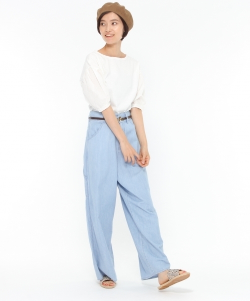 LAKOLE（ラコレ）の「ボリュームスリーブプルオーバー / LAKOLE（Tシャツ/カットソー・レディース・ブラック/オフホワイト/ピンク・MEDIUM/SMALL）」の5枚目の写真