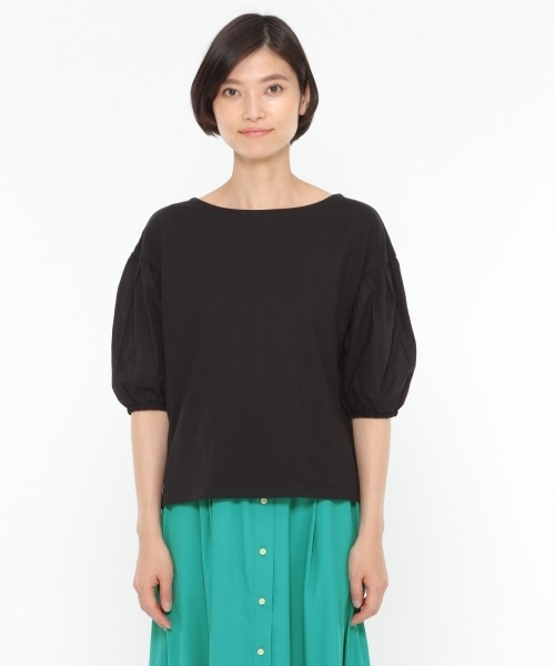 LAKOLE（ラコレ）の「ボリュームスリーブプルオーバー / LAKOLE（Tシャツ/カットソー・レディース・ブラック/オフホワイト/ピンク・MEDIUM/SMALL）」の8枚目の写真