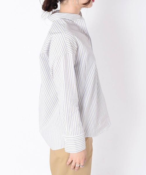 SHIPS(シップス)の「ビッグシャツ◇(シャツ/ブラウス・レディース・ライトホワイト/ベージュ/ラベンダー・ONE SIZE)」の9枚目の写真
