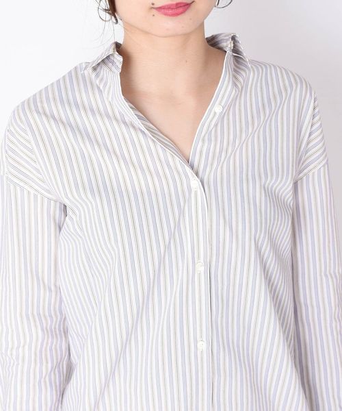 SHIPS(シップス)の「ビッグシャツ◇(シャツ/ブラウス・レディース・ライトホワイト/ベージュ/ラベンダー・ONE SIZE)」の11枚目の写真