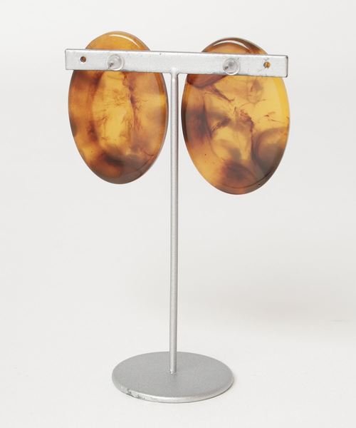 Auntie Rosa（アンティローザ）の「【AuntieRosa】 シンプルべっ甲ピアス（ピアス（両耳用）・レディース・ブラウン・FREE）」の2枚目の写真