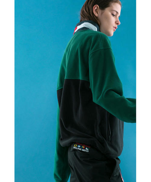 tommy jeans（トミー ジーンズ）の「＜TOMMY JEANS X monkey time＞ FLEECE HALFZIP/フリース（その他トップス・メンズ・レッド/ダークグリーン・X-LARGE/MEDIUM/SMALL/LARGE）」の4枚目の写真