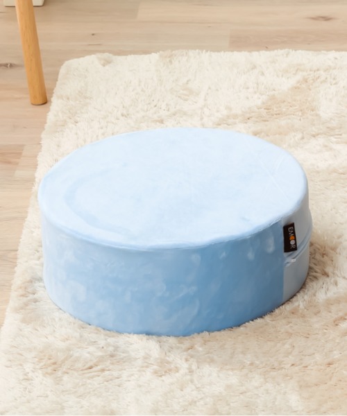 東京家具(トウキョウカグ)の「ウレタン円形フロアソファクッション 大サイズ (SWEET)(クッション/クッションカバー・レディース・ブラウン/ブルー/ピンク/イエロー/グレー・LARGE)」の3枚目の写真