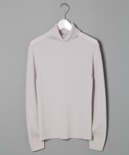 LOWRYS FARM（ローリーズファーム）の「リブタートルプルオーバー　816779（ニット/セーター・レディース・ライトグレー/ブラック/ブラウン/ホワイト×ブラック・MEDIUM/LARGE）」の4枚目の写真